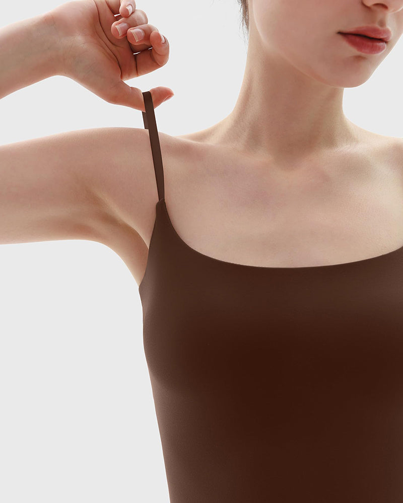 Minimalist Slim Tank Top – Square Neck & Adjustable Straps-18