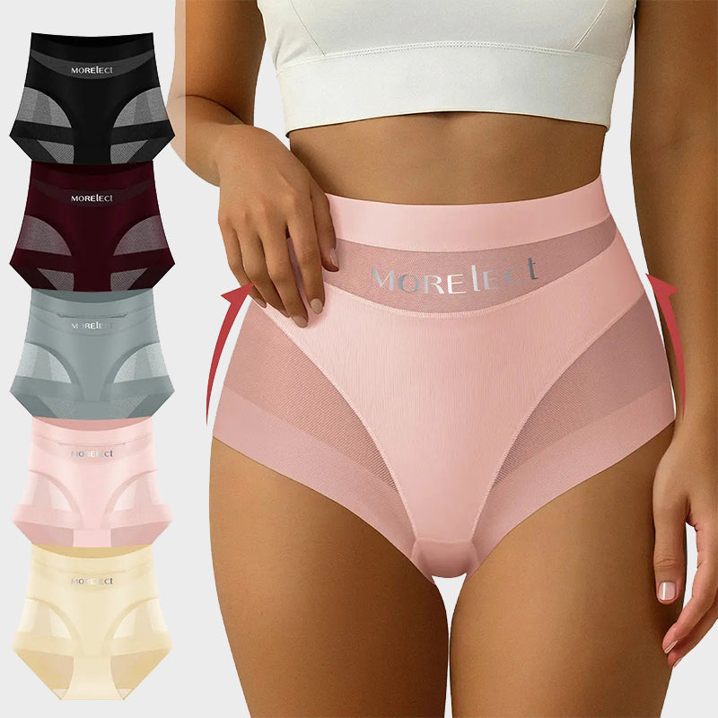 5-Pack Chic Mesh Patchwork High-Waist Panties-2