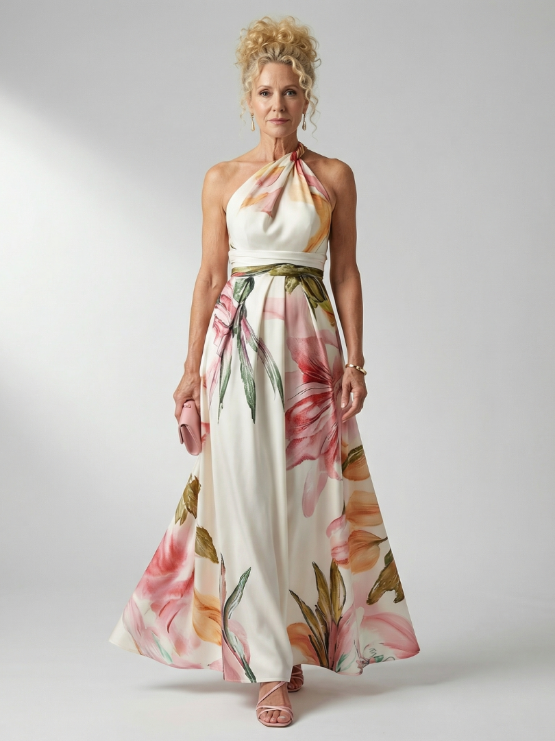 Amiel | Light Floral Maxi Dress-1