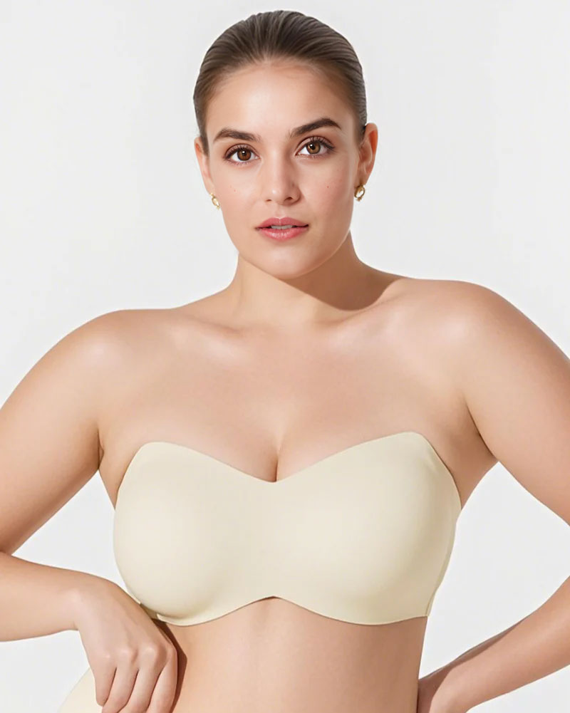 Full Support Non-Slip Convertible Bandeau Bra-4
