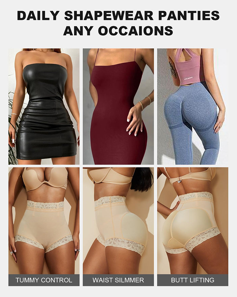 High Waist Shapewear Panty with Anti-Slip Silicone Band-11