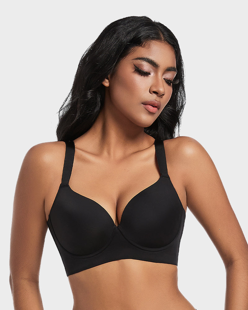 Back Smoothing Push-Up Plunge Bra-8