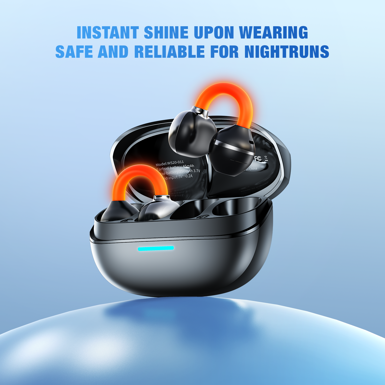 OWS Clip-on Illuminated Wireless Earphone-1