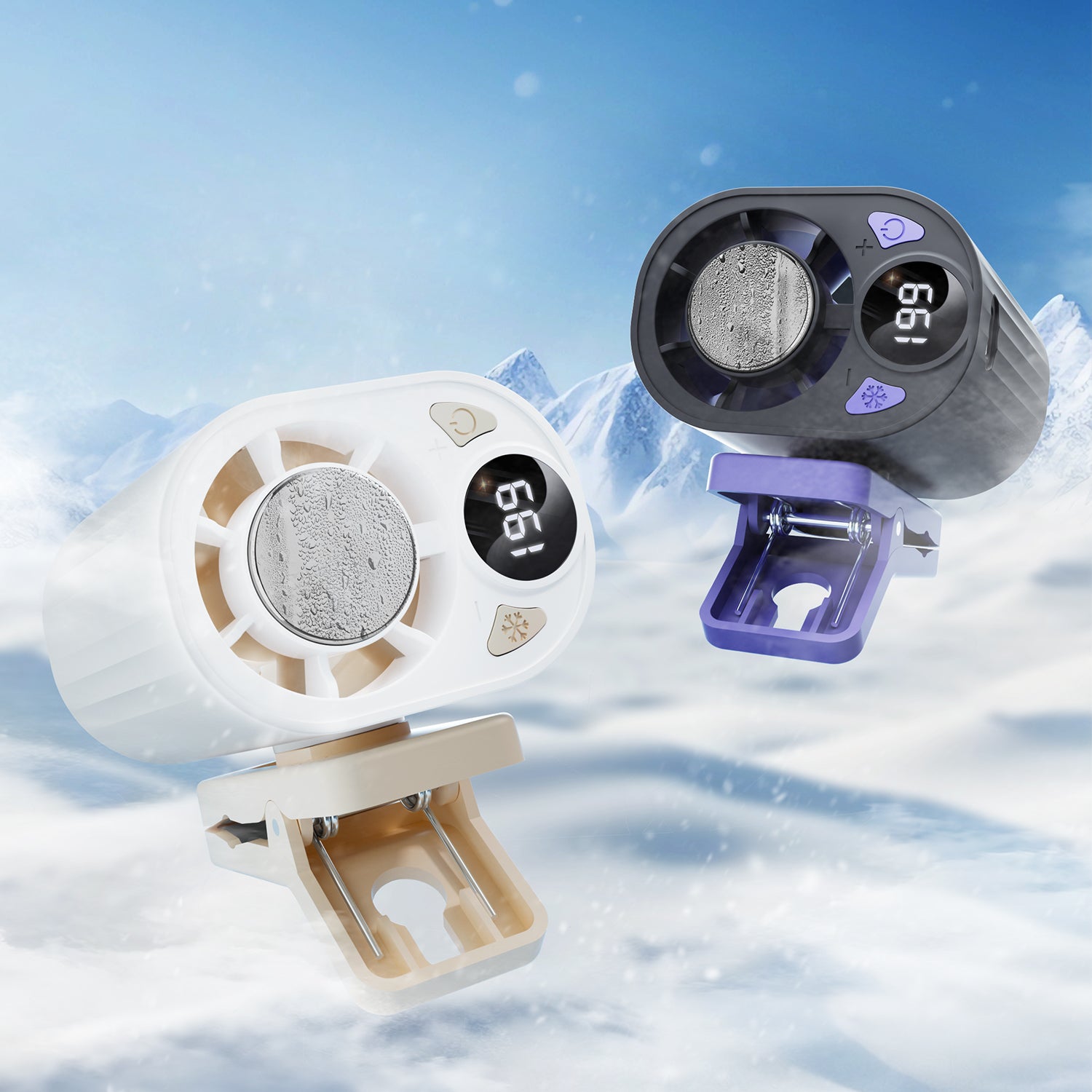 Mini Clip-on Fan Portable Outdoor Ice Compress  Fan USB Charging-3