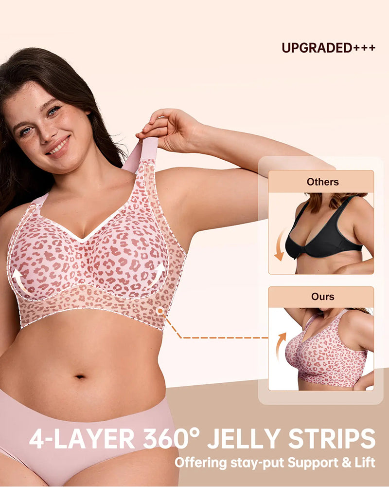 Comfortable Wireless Full Coverage Jelly Smoothing Bra-3