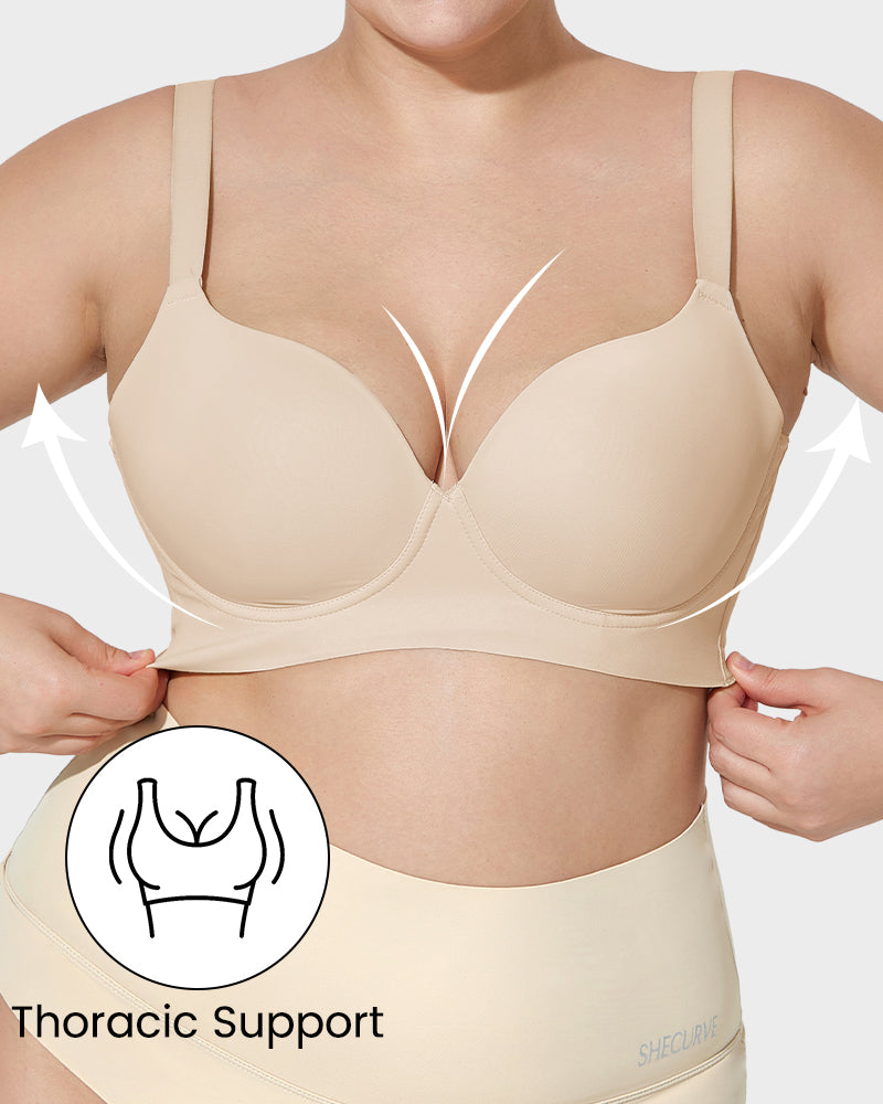 Back Smoothing Push-Up Plunge Bra-12