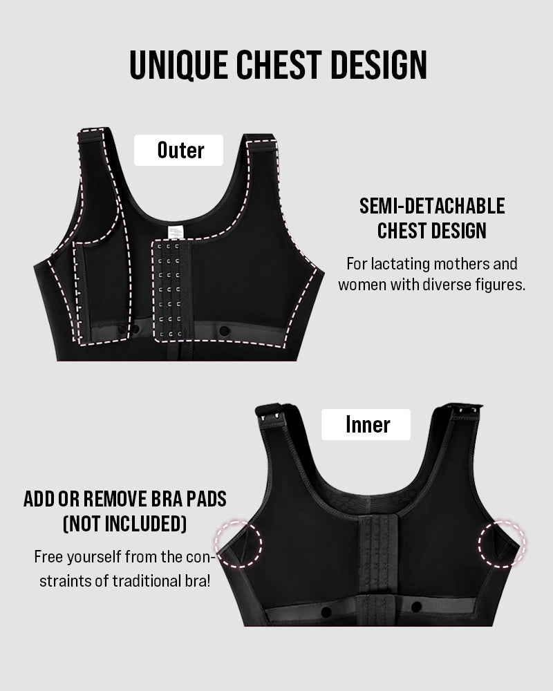 Double Compression Tummy Control Shapewear With Bra-10