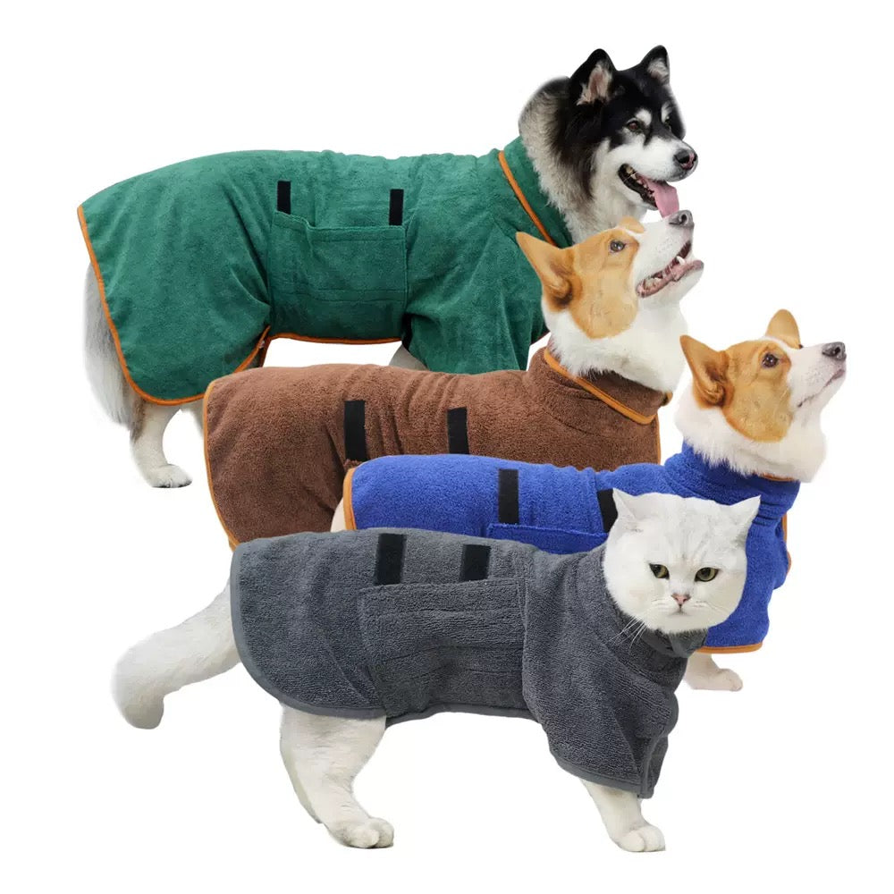 Full Coverage Pet Bathrobe | All Sizes Available for Small to Large Dogs & Cats-8