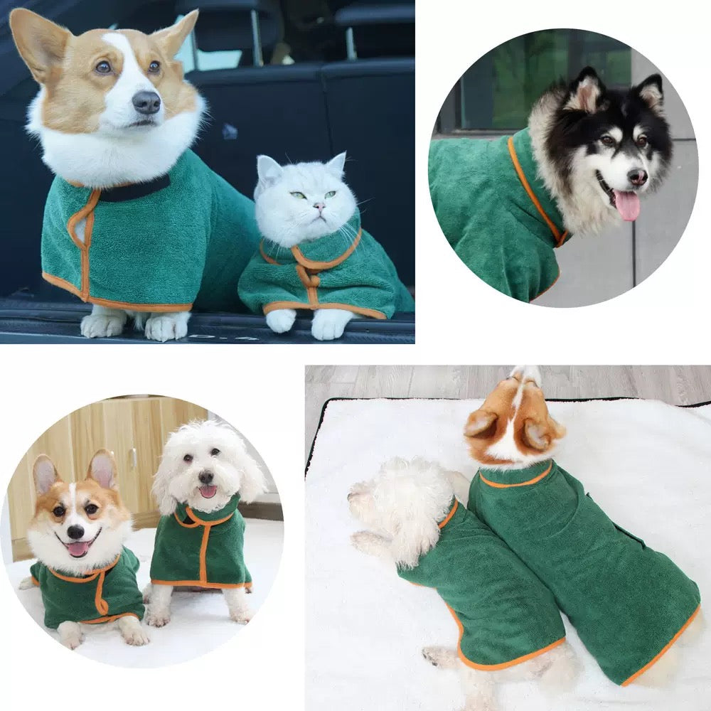 Full Coverage Pet Bathrobe | All Sizes Available for Small to Large Dogs & Cats-7
