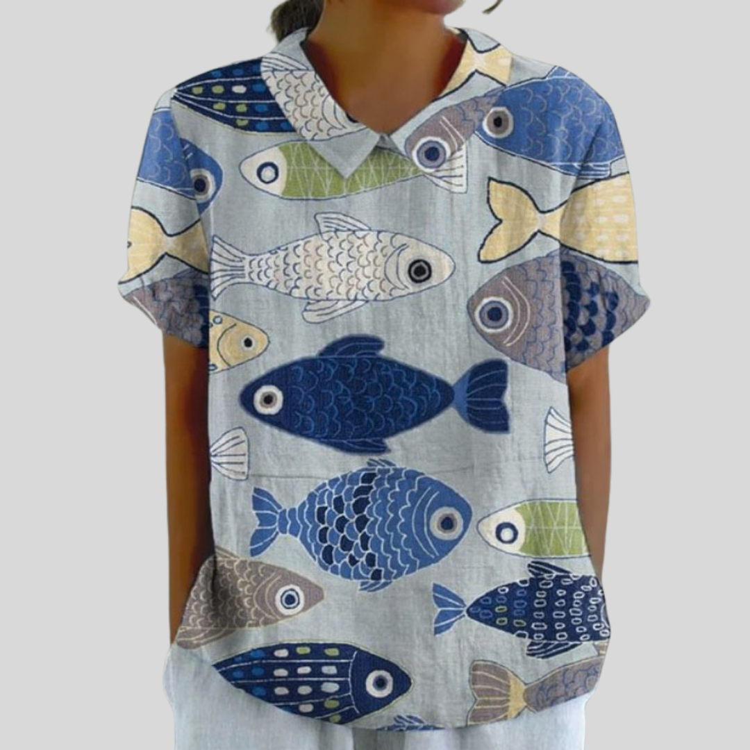 Tammy | Marine Pattern Blouse-1