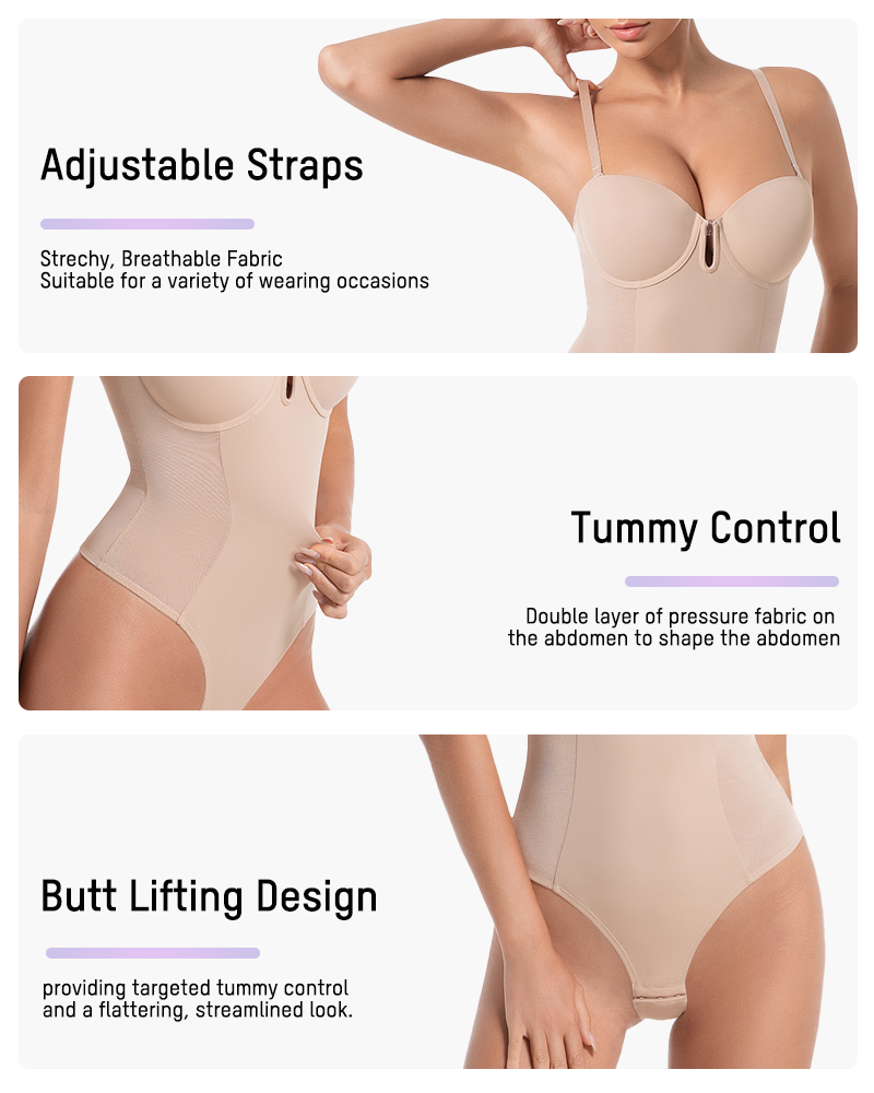 All-in-One Shaping Bodysuit Thong-7