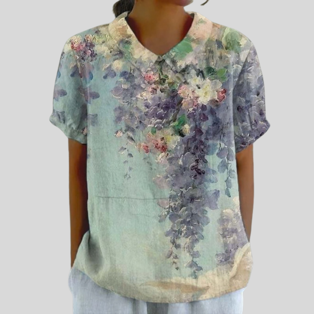 Agatha | Artistic Floral Blouse-1