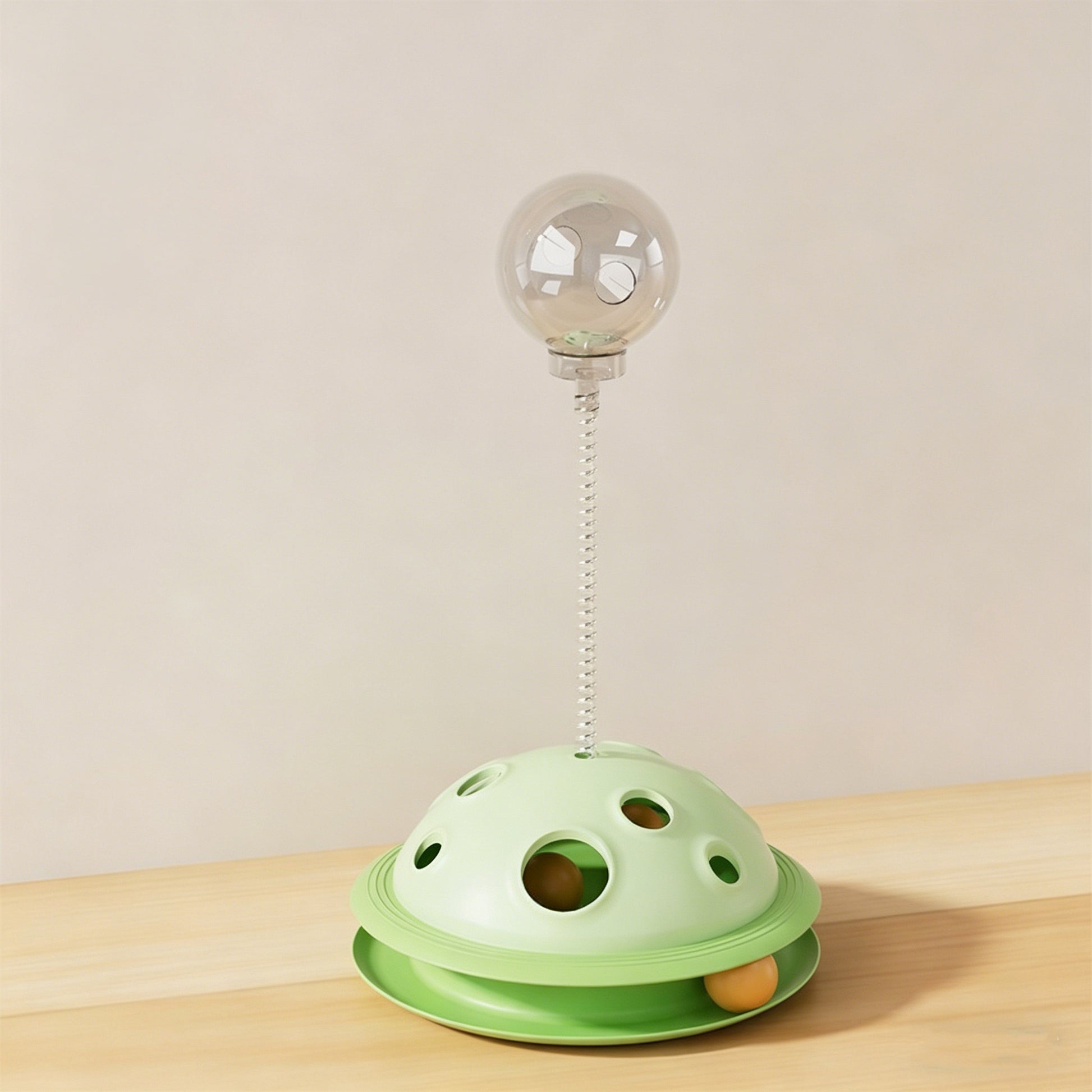 Cat Toy Puzzle Carrot Food Dispenser Suction Cup Spring Teaser-5