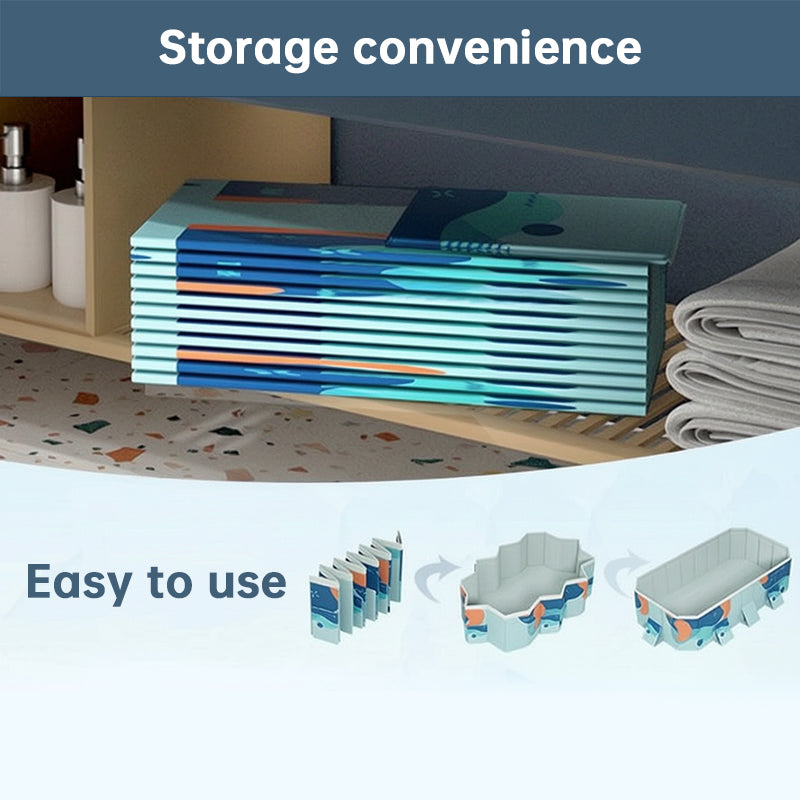 Large Foldable Rectangular Family Swimming Pool, Non-Inflatable Above Ground Pool, Easy Setup Outdoor Pool for Adults and Kids-5