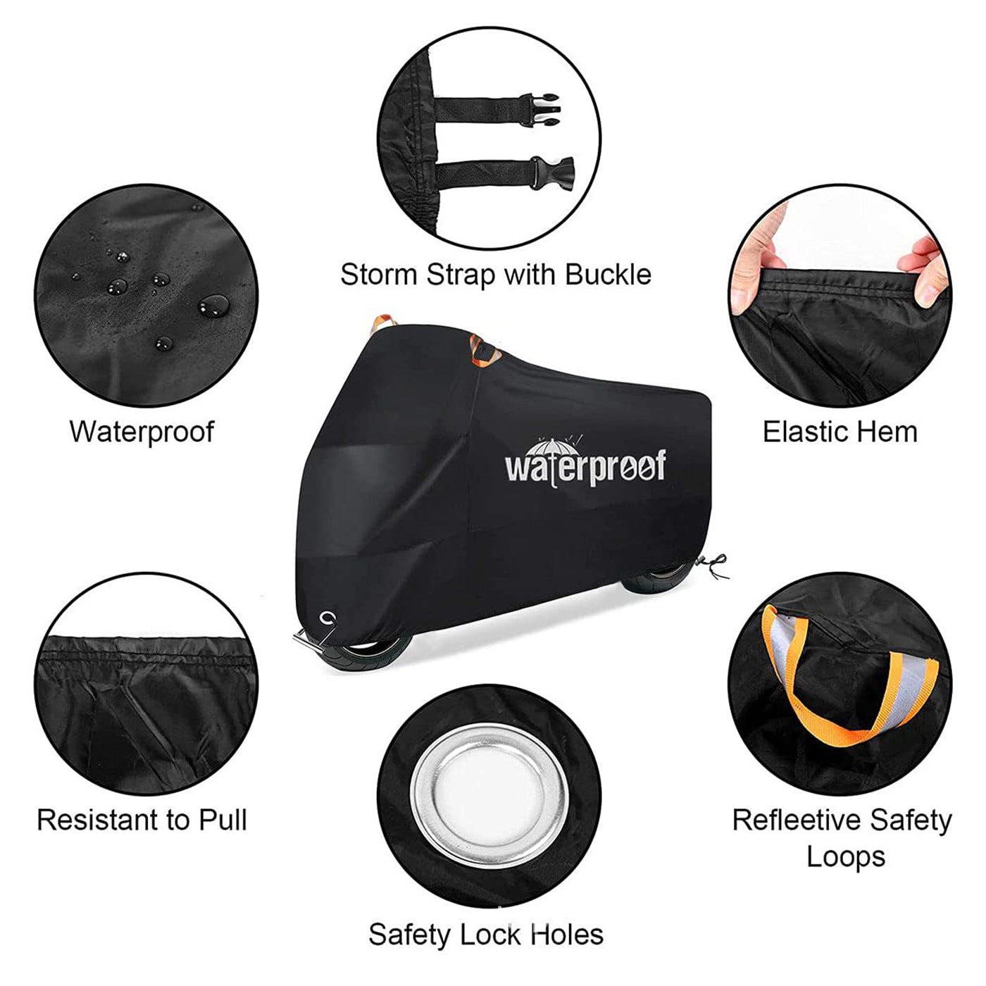 Polyester Taffeta Oxford Fabric Electric Vehicle Cover Waterproof Sun Protection Motorcycle-2