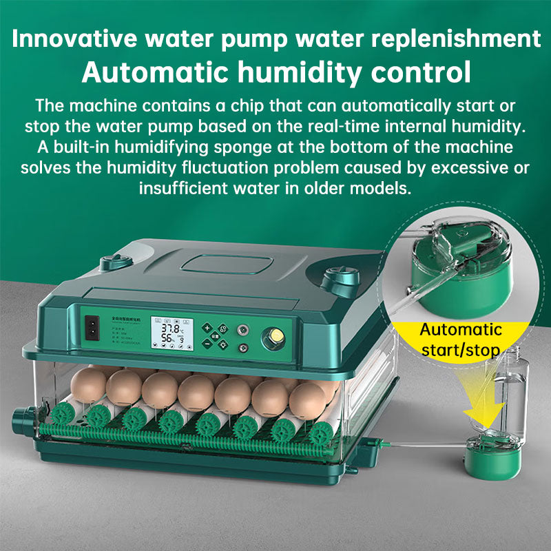 24/36 Egg Incubator Fully Automatic, Auto Turner & Temp Control, Dual Power 220V/12V Mini Poultry Hatcher for Chicken Duck-8