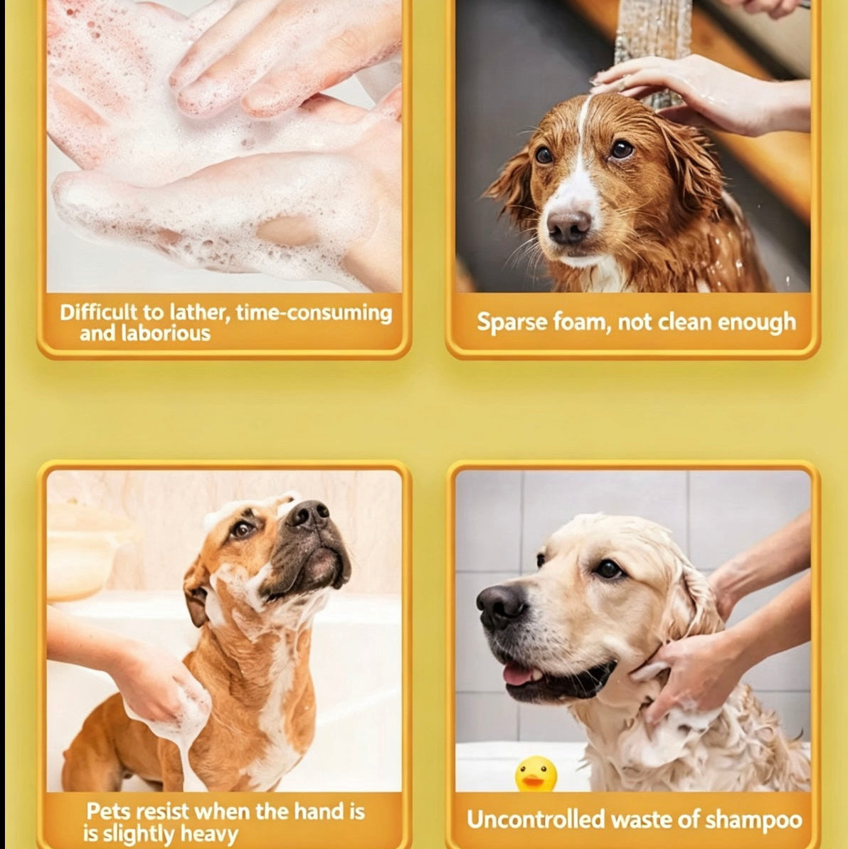 Automatic Pet Foam Maker, Rechargeable Low Noise Dog Cat Bathing Tool-4