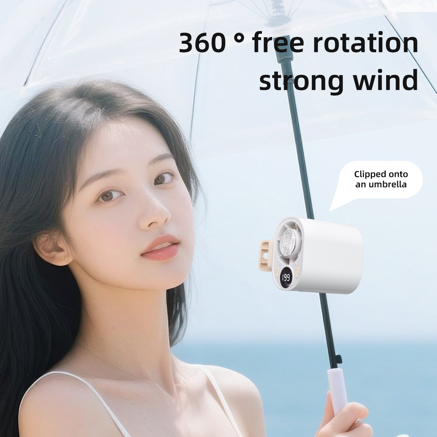 Mini Clip-on Fan Portable Outdoor Ice Compress  Fan USB Charging-4