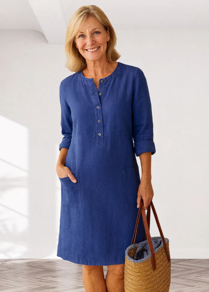 EVI | Casual Women's Dress with Relaxed Fit and Timeless Look for Every Day-1
