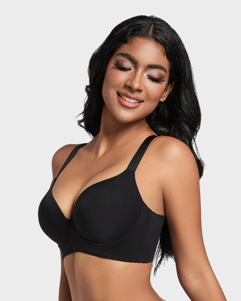Back Smoothing Push-Up Plunge Bra-9