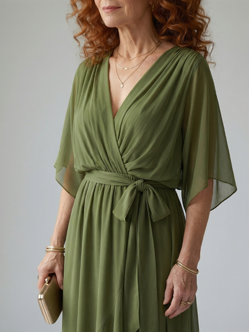Elrica | Light Drape Midi Dress-2