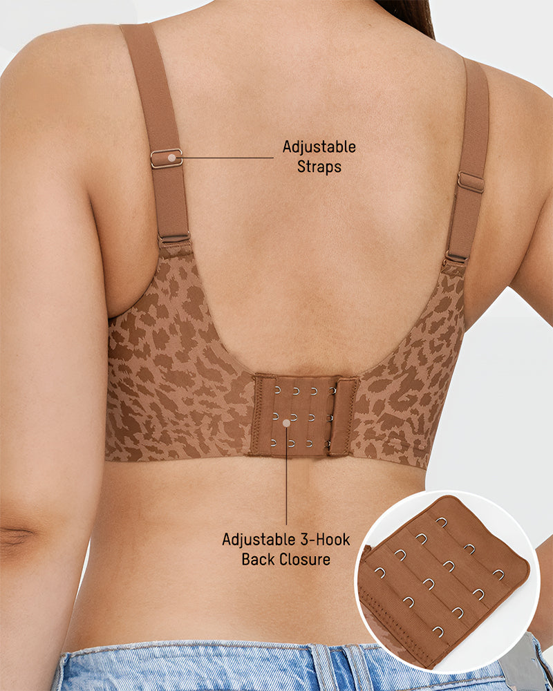 Wireless Leopard V-Neck Contour Bra-5