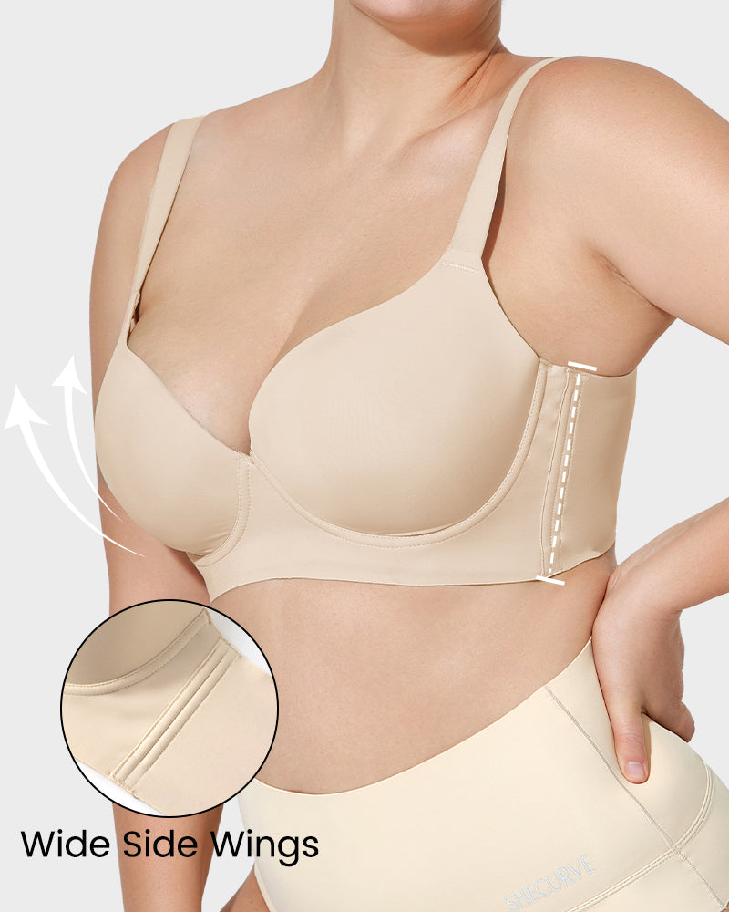 Back Smoothing Push-Up Plunge Bra-13