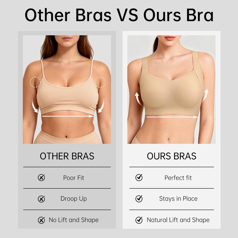 Women Wireless Push Up Jelly Bra Supportive Seamless Bras-5