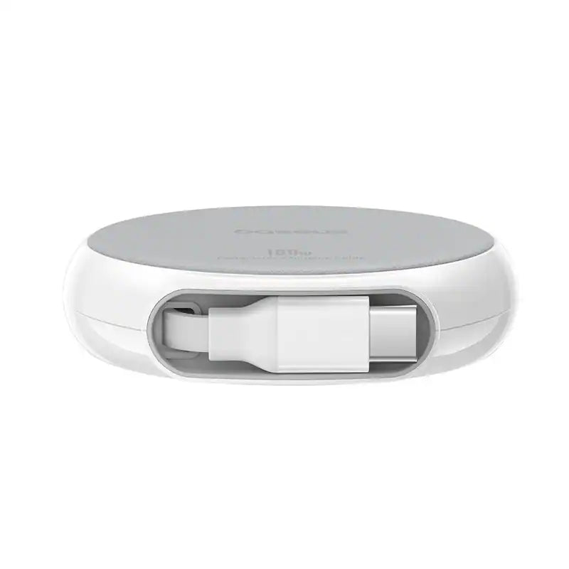 Baseus - Pathfinder Series Free2Pull Retractable Fast Charging Cable, USB-C to USB-C, 100W, 3.3Ft - White-2