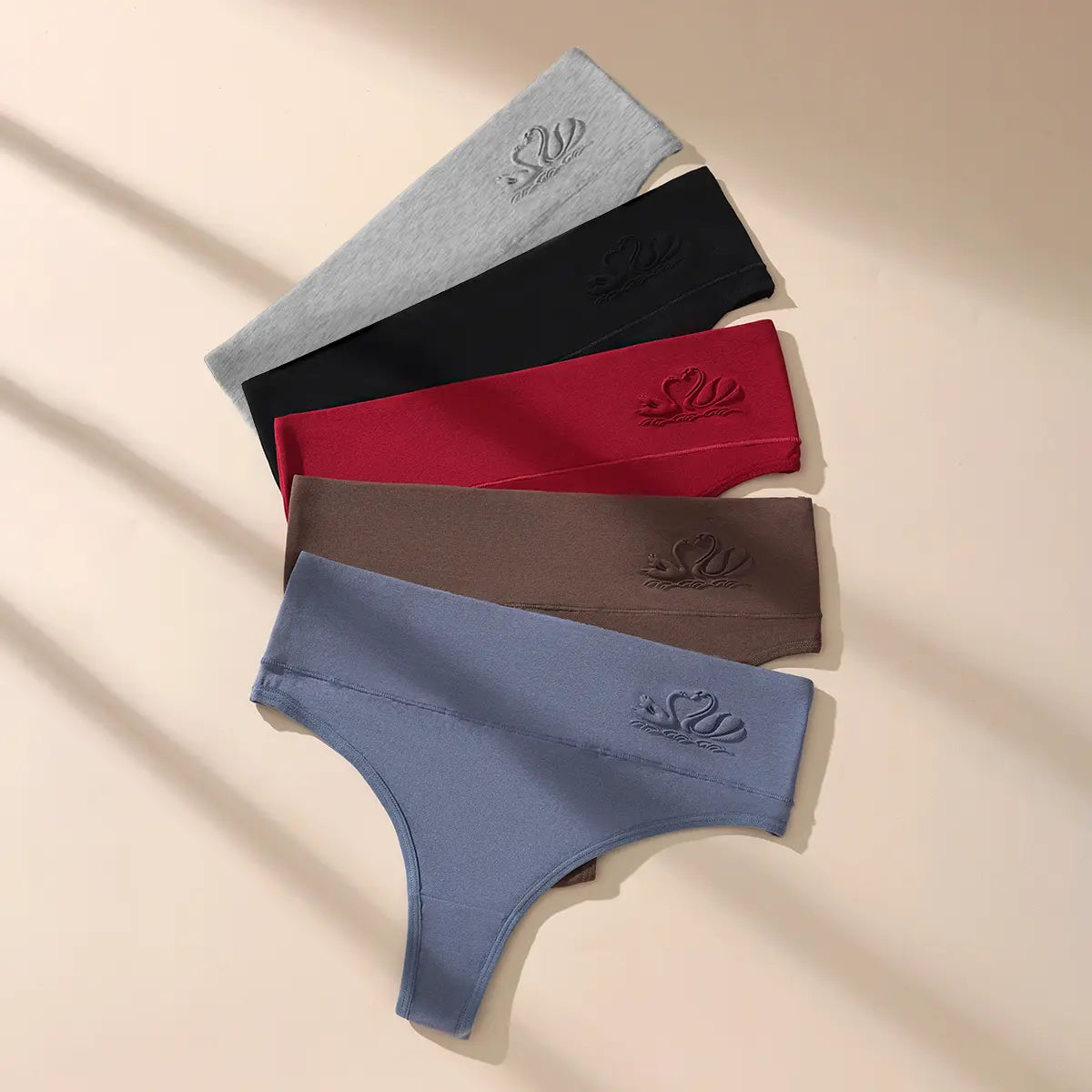 Women's High Waist Seamless Thongs, Tummy Control Lady Panty, Soft Stretchy Fabric No-Show T-Back Bikini Panties, Comfortable Fit Everyday Wear-1