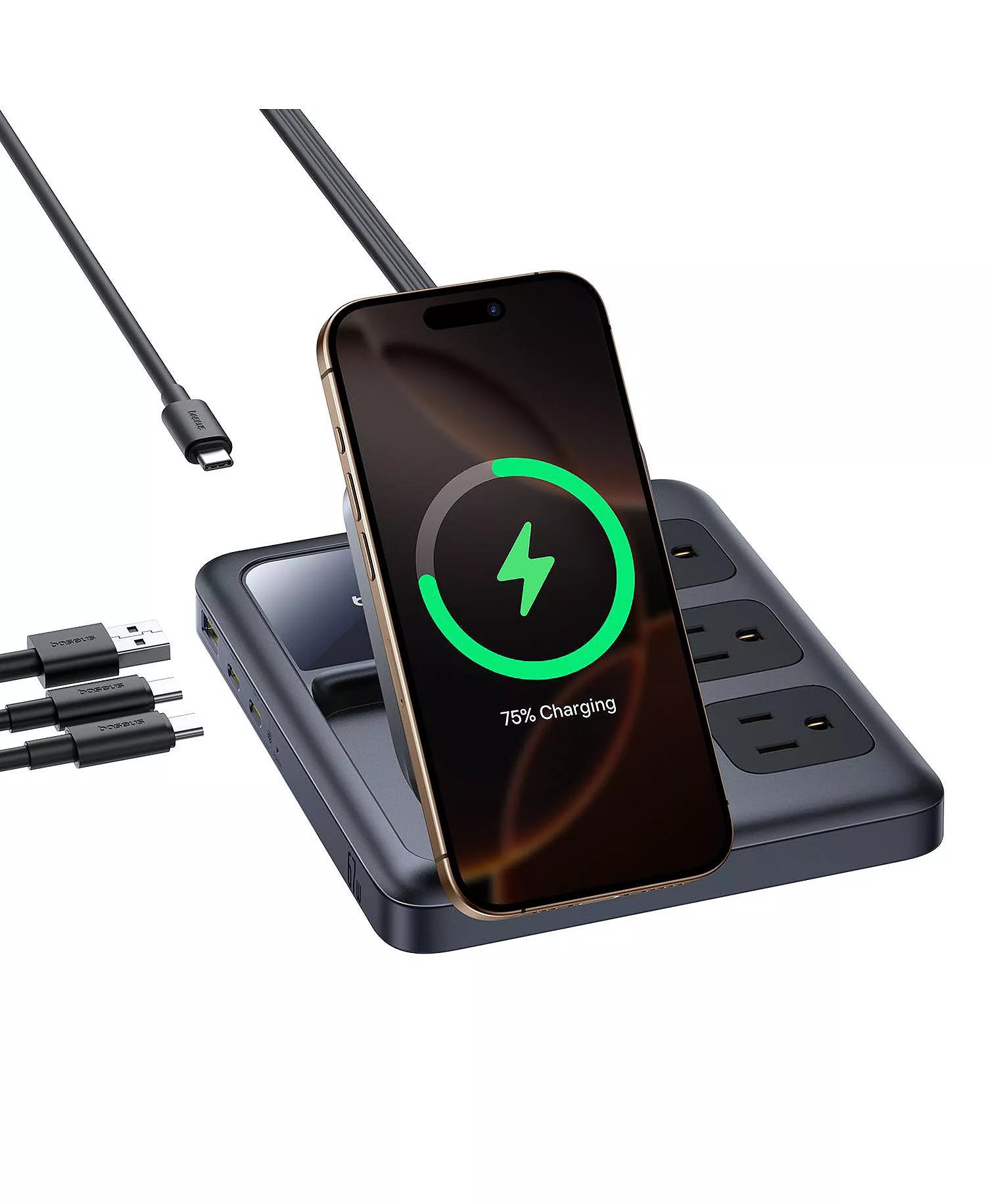 Baseus Nomos 8-in-1 Charging Station 67W, Qi2 Certified 15W Magnetic Wireless Charger with 3AC & 4USB