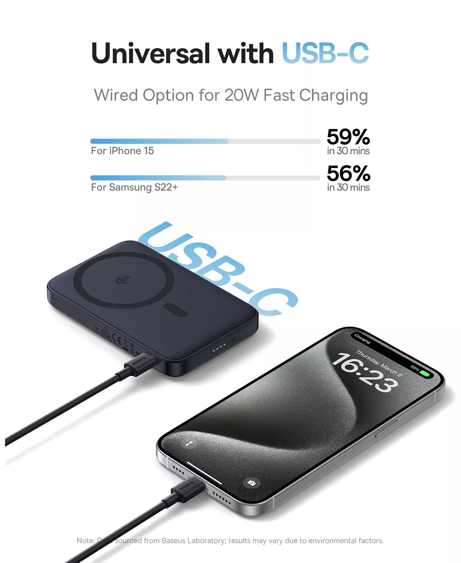 Baseus Qi2 Magnetic Power Bank 20W MagSafe Portable Charger 5000mAh Bracket Battery Pack with 360°Rotatable Ring Stand PicoGo-8