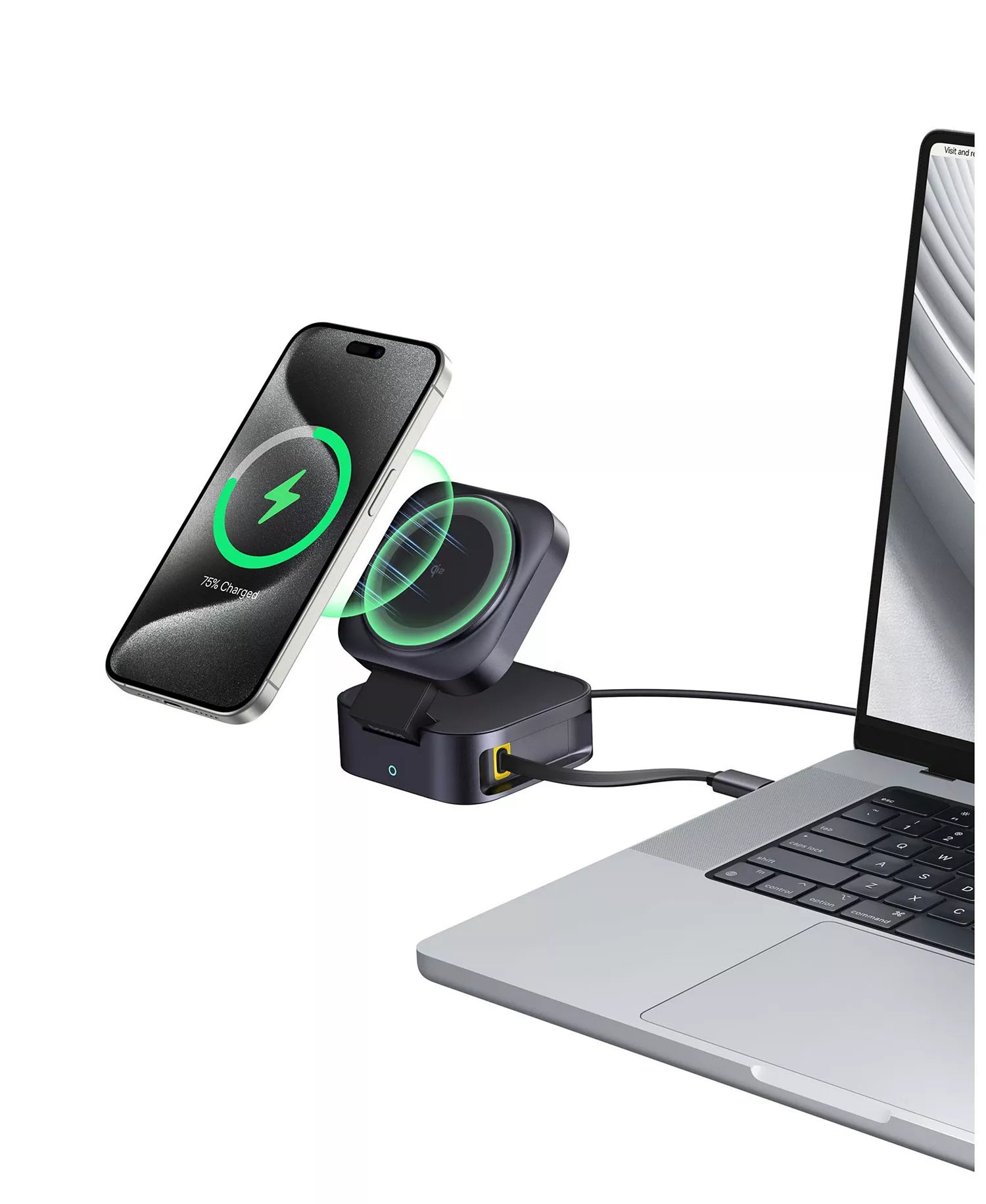Baseus Qi2 2-in-1 Magnetic 67W Fast Charging Station with USB-C Retractable Cable-6