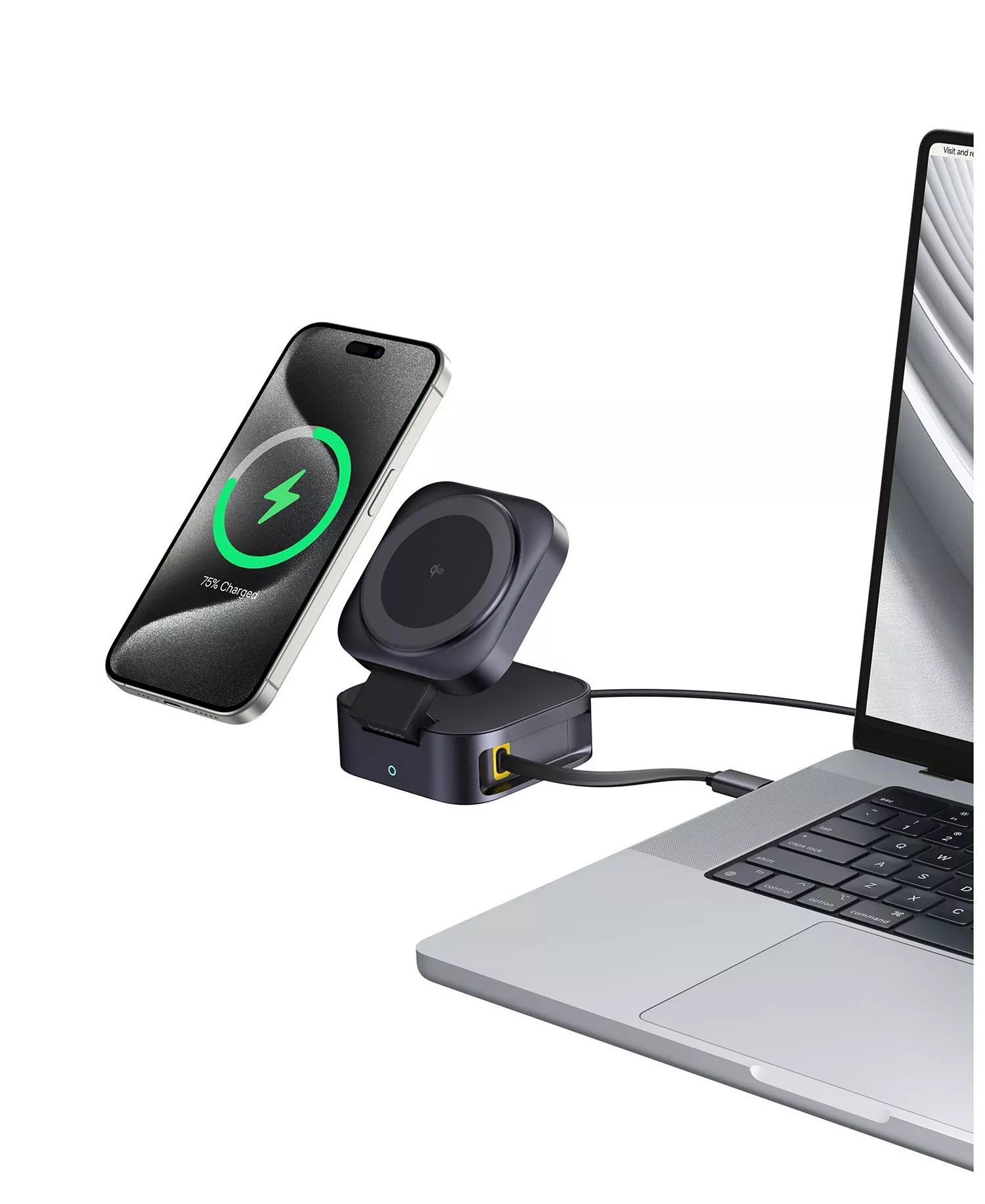 Baseus Qi2 2-in-1 Magnetic 67W Fast Charging Station with USB-C Retractable Cable-7