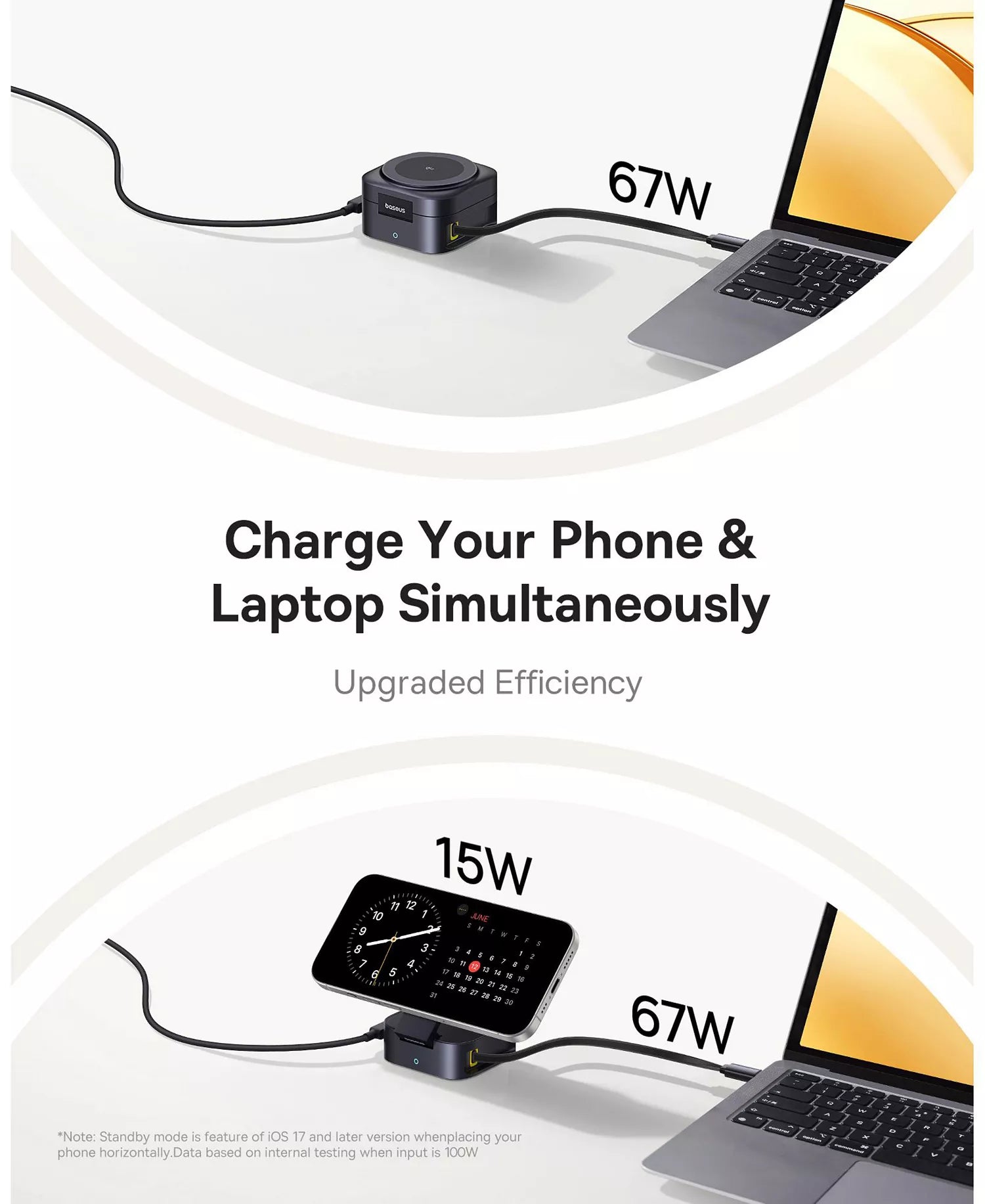 Baseus Qi2 2-in-1 Magnetic 67W Fast Charging Station with USB-C Retractable Cable-8