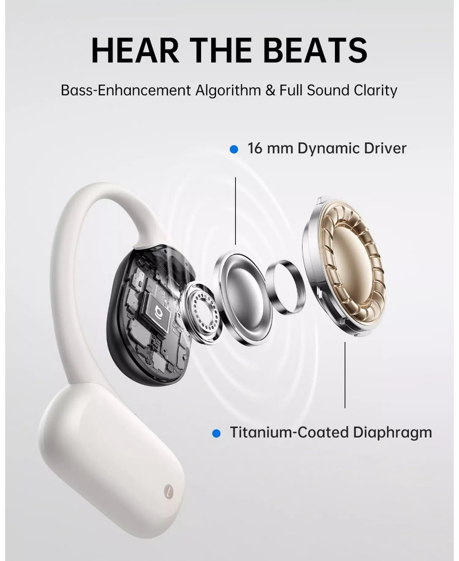 Baseus MF1 IPX4 Sweatproof, 60H Battery Life, Hi-Res LDAC Audio, Bluetooth 5.4 Open-Ear True Wireless Sport Earbuds-8