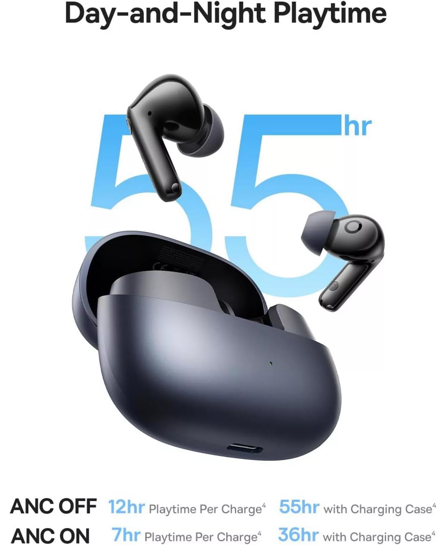 Baseus BP1 Pro Noise-Canceling Wireless Earbuds, Adaptive ANC, LDAC Hi-Res Audio, 6-Mic Clear Calls, 55-Hour Playtime, Waterproof-6