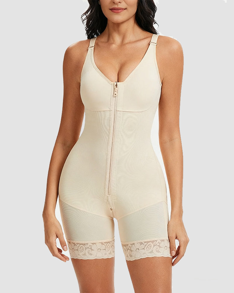 Tummy Control Butt Lifter Shaper with Zipper Crotch Fajas Colombianas-10