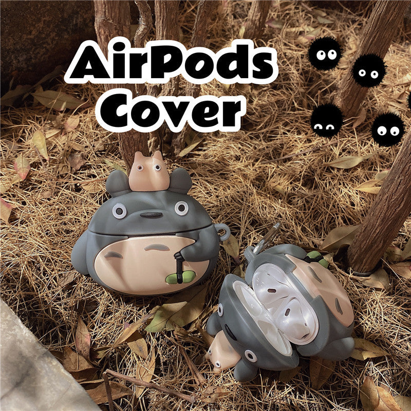 Cute Totoro AirPods Pro 3 Apple Bluetooth Earphone Case for 2/3/4 Generation Cartoon Silicone Protective Cover-2