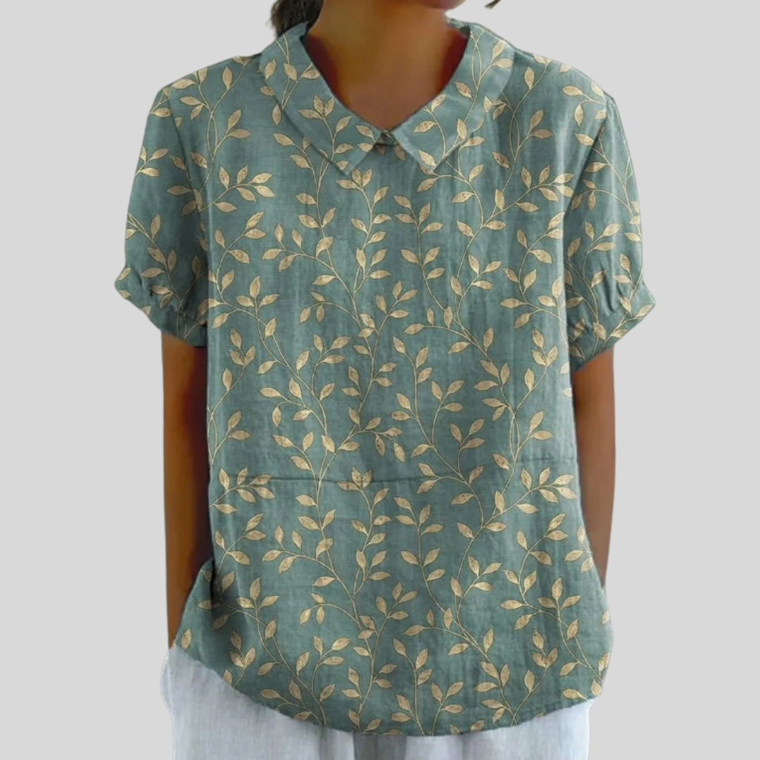 Lula| Elegant Foliage Blouse-1