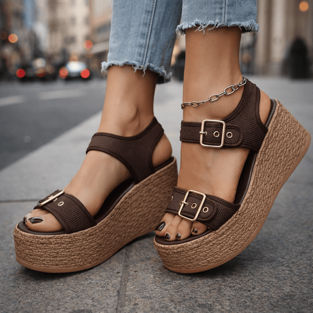 Naia | Buckle Wedges-3