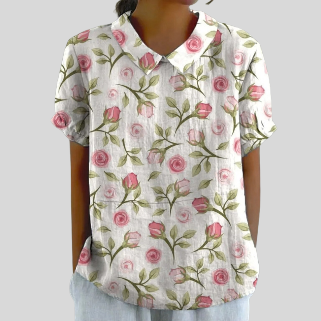 Marcia | Delicate Roses Blouse-1