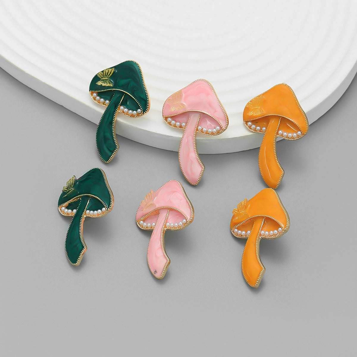 Female fashion niche mushroom earrings for earrings-8