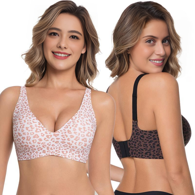 Jelly Wireless Seamless Deep V Push Up Bra-12