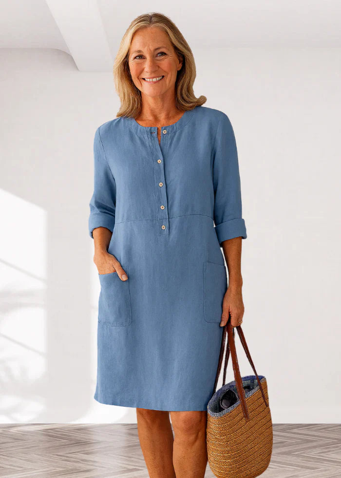EVI | Casual Women's Dress with Relaxed Fit and Timeless Look for Every Day-2