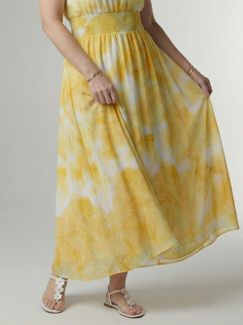 Sylin | Gathered Halter Midi Dress-3