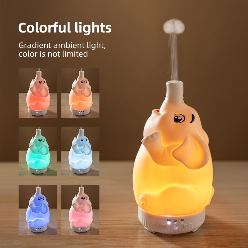 Home USB Rotating Elephant Aromatherapy Machine  Livingroom Humidifier-4