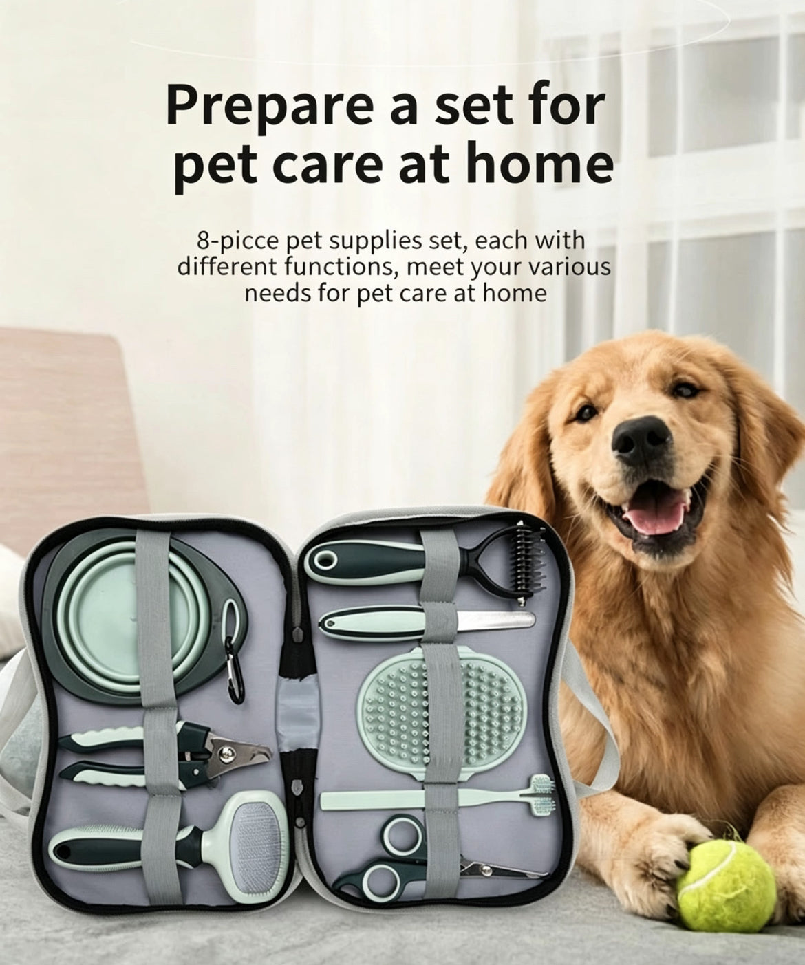 8 in 1 Pet Grooming Kit for Dogs Cats.Dog Cat Grooming Kit-7