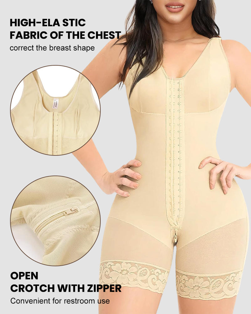 Double Compression Tummy Control Shapewear With Bra-5