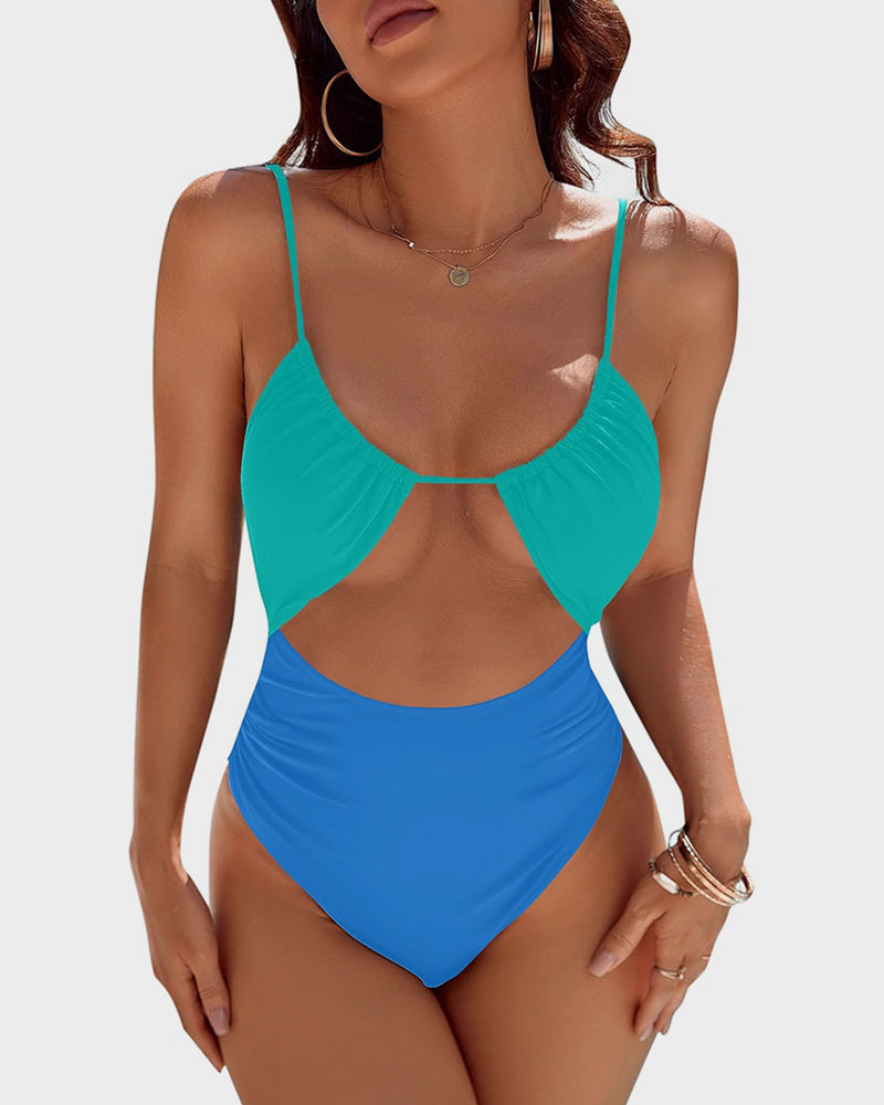 Women's One Piece Flattering Cheeky High Cut Out Cute Swimsuit-23